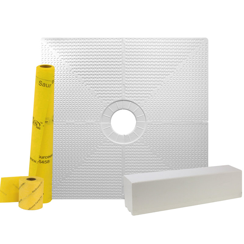 WarmlyYours Pro GEN II 48” x 48” Tile Waterproofing Shower Pan Kit with
